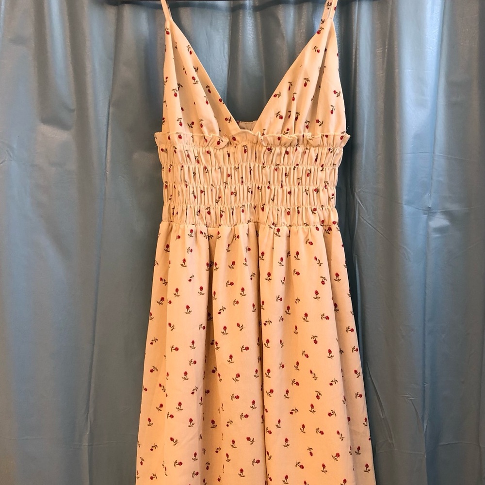 Princess Polly Roza mini dress in beige with a floral print